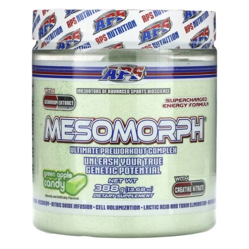 APS, Mesomorph, конфеты с зеленым яблоком, 388 г (13,68 унции)